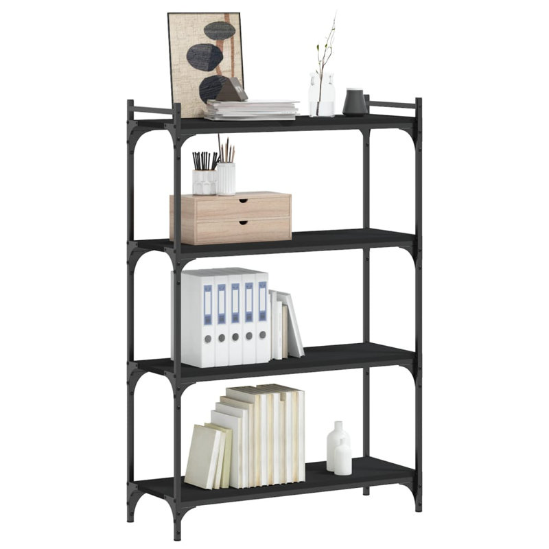 Tymarius Bookcase, Black, (4 Shelves) 47" H x 32" W x 12" D