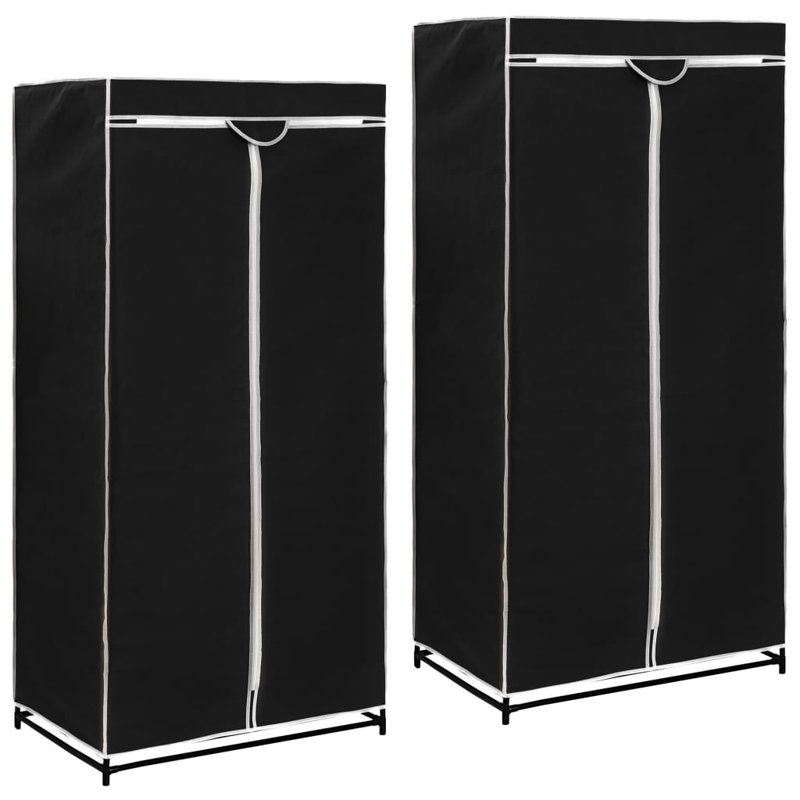 2 Door Wardrobe, Black