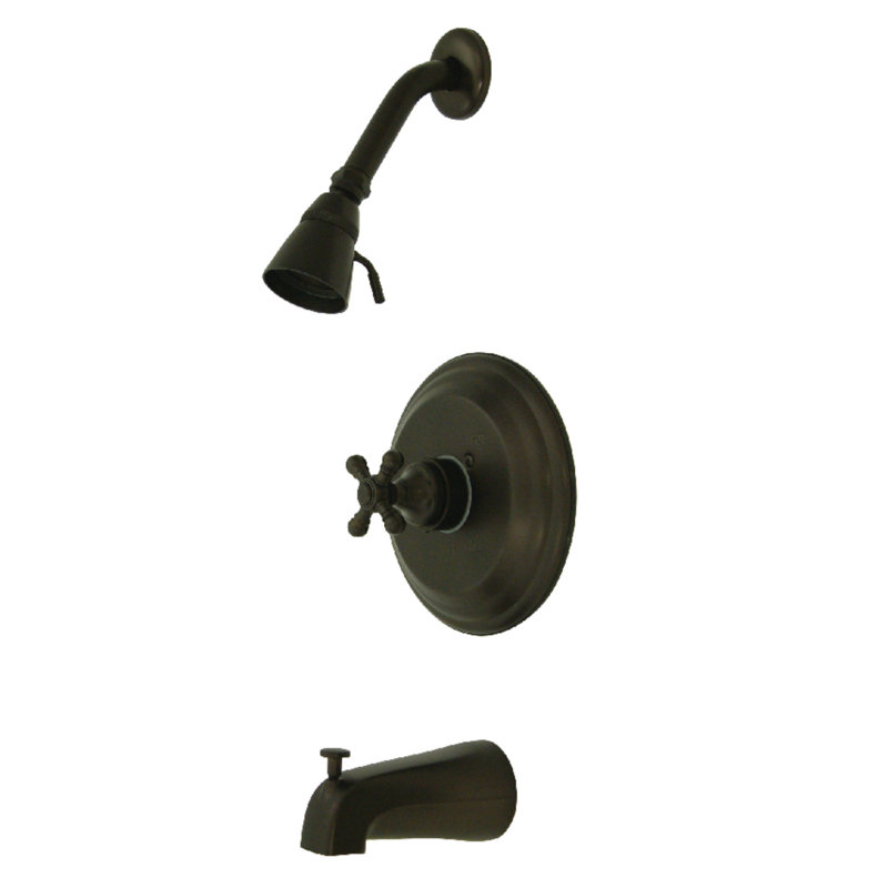 Kingston Brass Metropolitan Single-Handle Pressure Balanced Tub and Shower Faucet, Polished Chrome