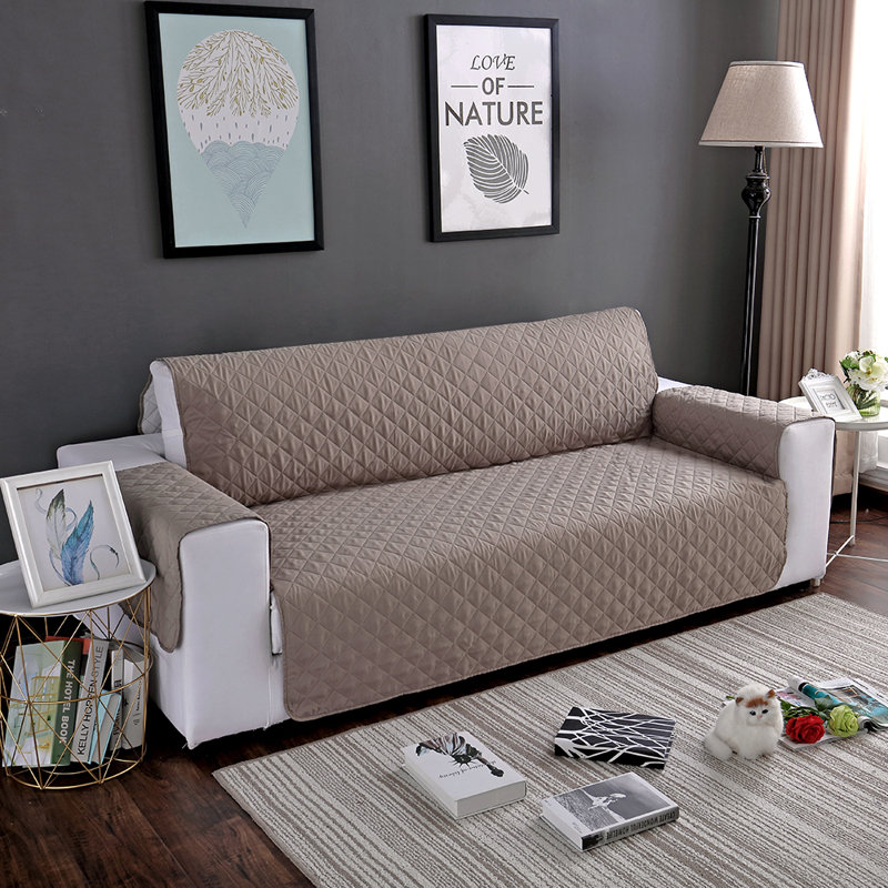 Housse pour canapé à coussins en T, Brun