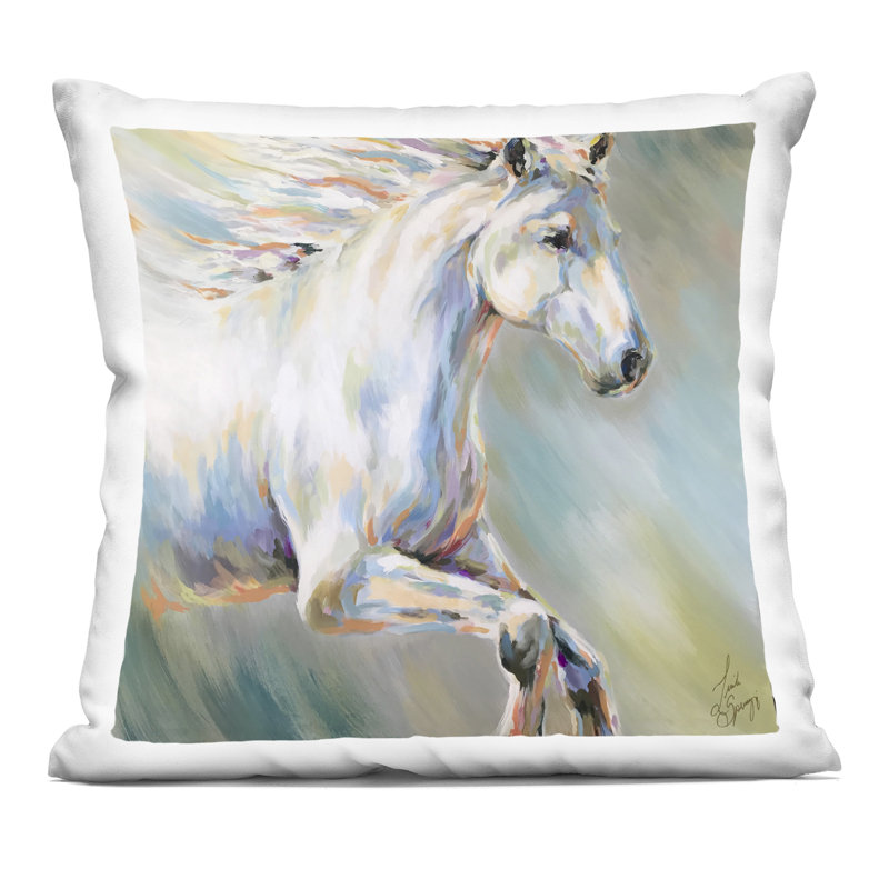 Coussin Flora White Horse
