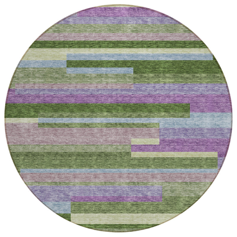  Chayden Area Rug with Non-Slip Backing, Round 8'