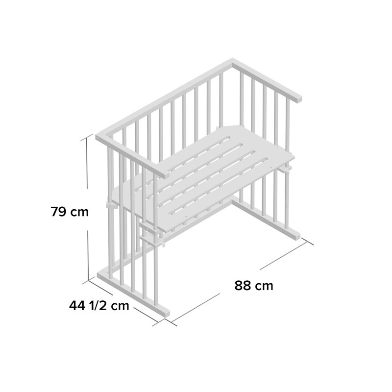 Babybay 5-in-1 Bedside Crib, Natural