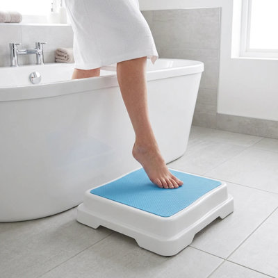 Blue Anti-Slip Bath Step 10cm