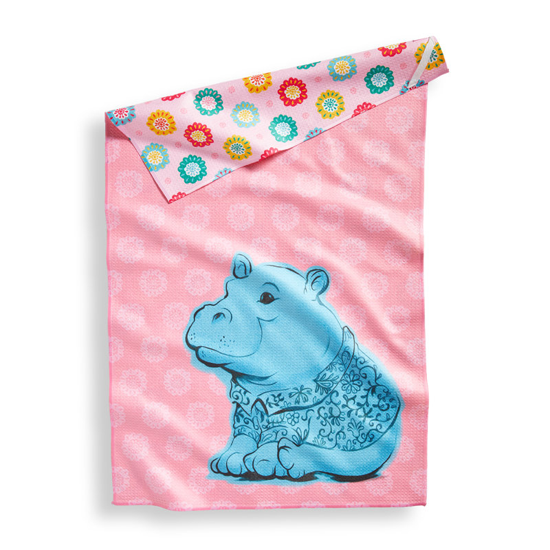 Super Absorbent Kitchen Towel Eclectic Hippo Multi Color Super Absorbent Dishtowel 18x30 in