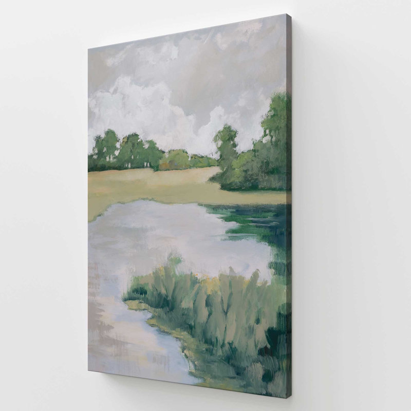 Impression sur toile Peaceful Riverside View II, H 54 po x l 36 po x P 1,25 po, Toile tendue