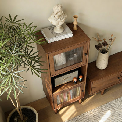 Japanese-Style Small Low-Profile Accent Cabinet