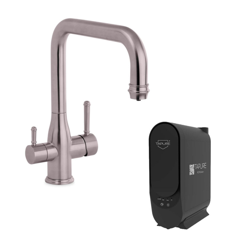 Stylish and Durable Hamworth Square 3-in-1 Tap Direct Flow Reverse Osmosis Elegant Water Purifier, Bronze
