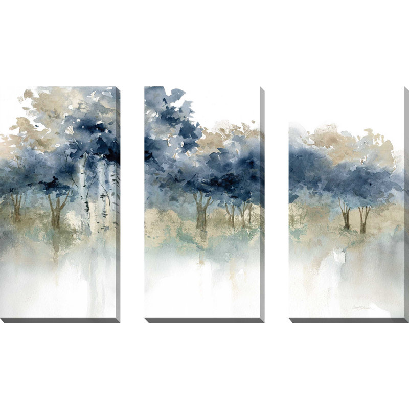 "Waters Edge I", ensemble de 3 impressions sur toiles