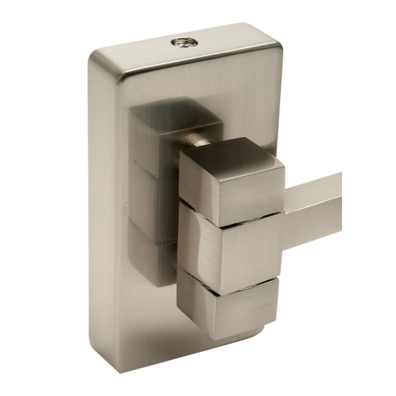 Brass Flat Wall Mirror, Brushed Nickel