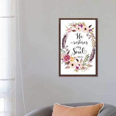 Psalm 23:3, He Restores My Soul - Painting on Canvas