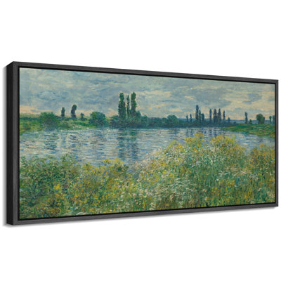 Rustic Countryside " River At Dusk Landscape Serene Water Antique Retro Fine Art Illustrations Decorative "