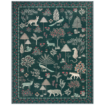 Tapis vert lavable à la machine Garbrand