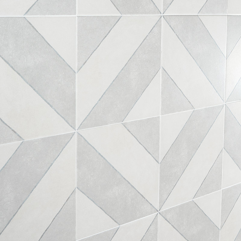 Ava Diagonal 9" x 9" Porcelain Tile (10.76 sq. ft./ Case), Gray
