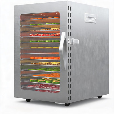 14-Tray 304 Stainless Steel Dehydrator, with 85°F-160°F Temp Control, 24H Timer