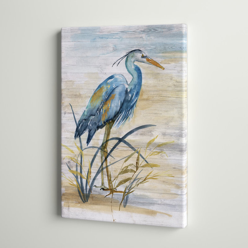 Bathilde " Blue Heron I ", 27" H x 18" W x 1" D