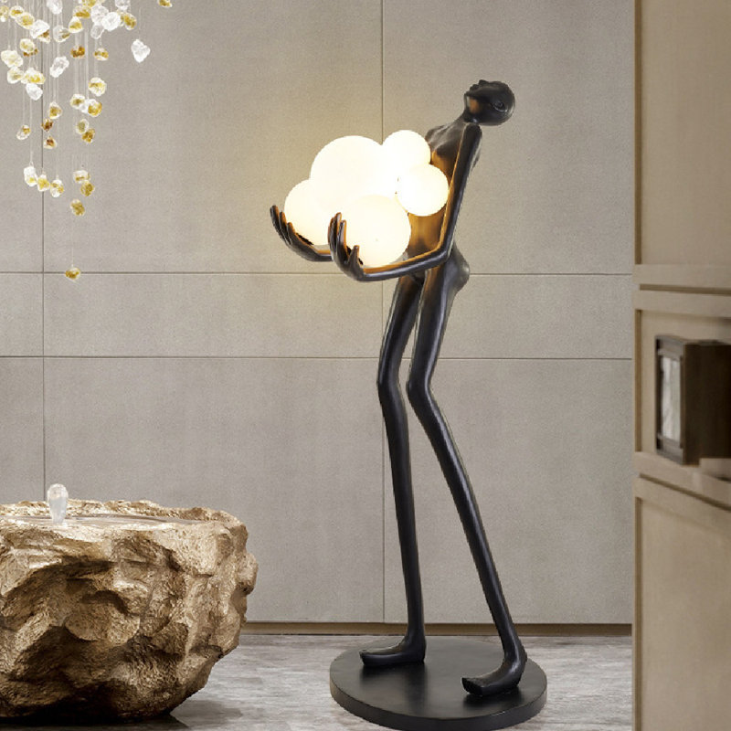 71'' Black Novelty Floor Lamp