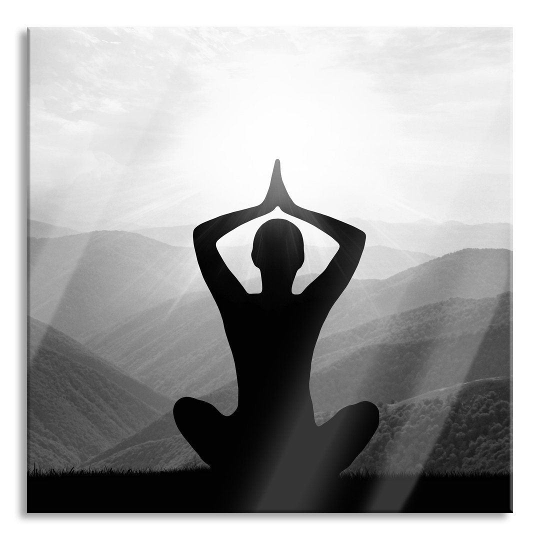 Glasbild Yoga und Meditation