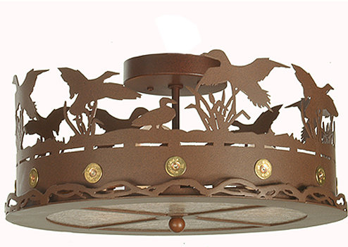 Rustic Lodge 3 - Light Flush Mount