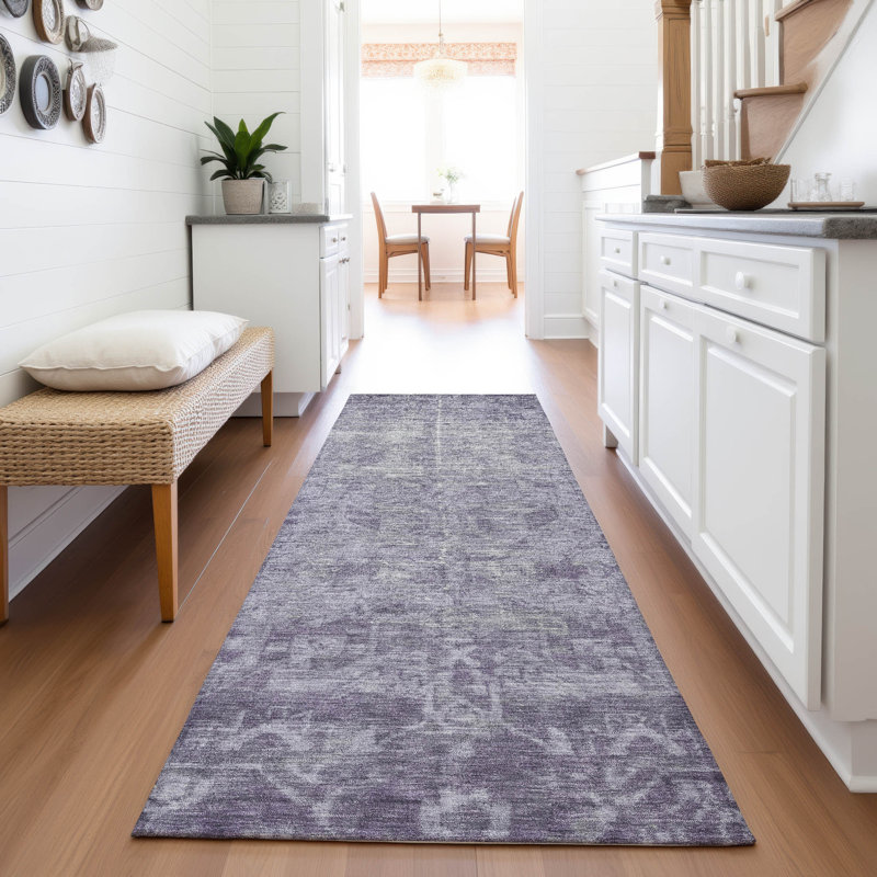 Premium Machine Washable Larock AMF1228 Global Rug, Runner 2'3" x 7'6"