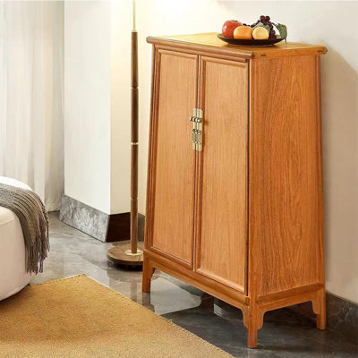 Solid Elm  Wood Entryway Cabinet