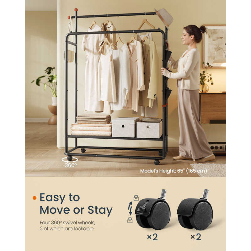 103cm Rolling Clothing Rack