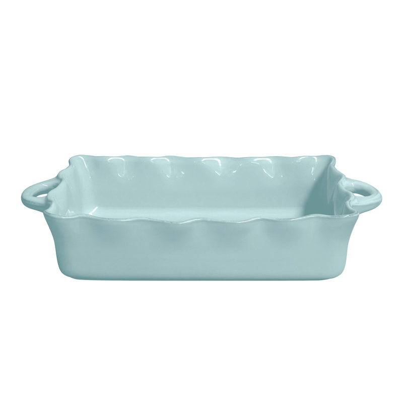 Cook & Host Rectangle Stoneware Baker, Robins Egg Blue