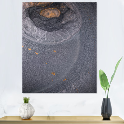 «Golden On», art liquide sur fond gris II - œuvre d'art moderne sur toile