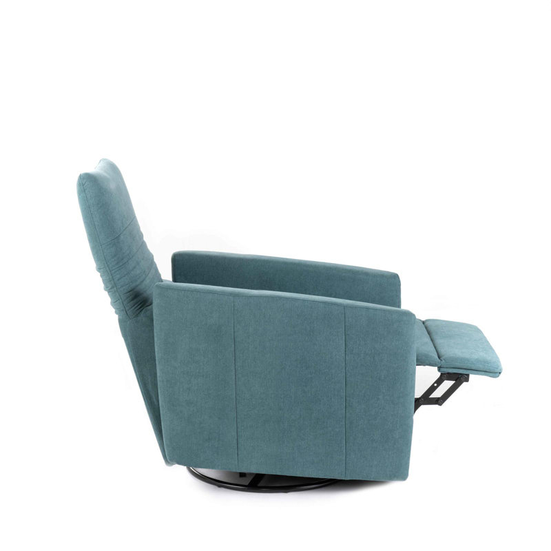 Damiere 72cm Wide Swivel Standard Recliner, Teal