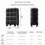 Ensemble de valises 4 pièces, valise durable avec sac de voyage, porte-gobelet, valise rigide avec roulettes-132005199