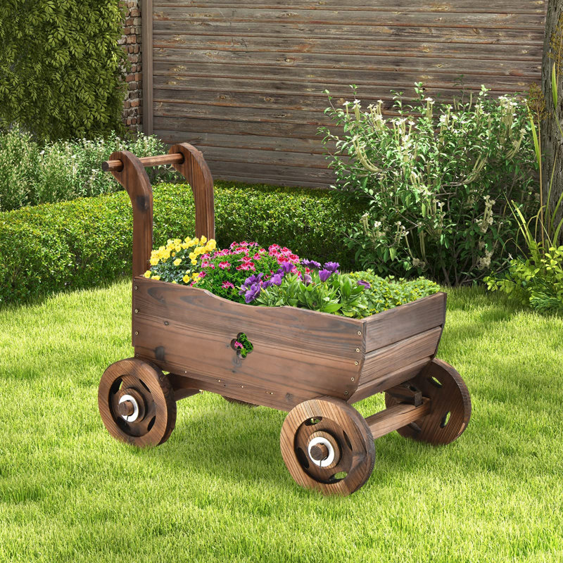 Calumet Wood Wheelbarrow Planter