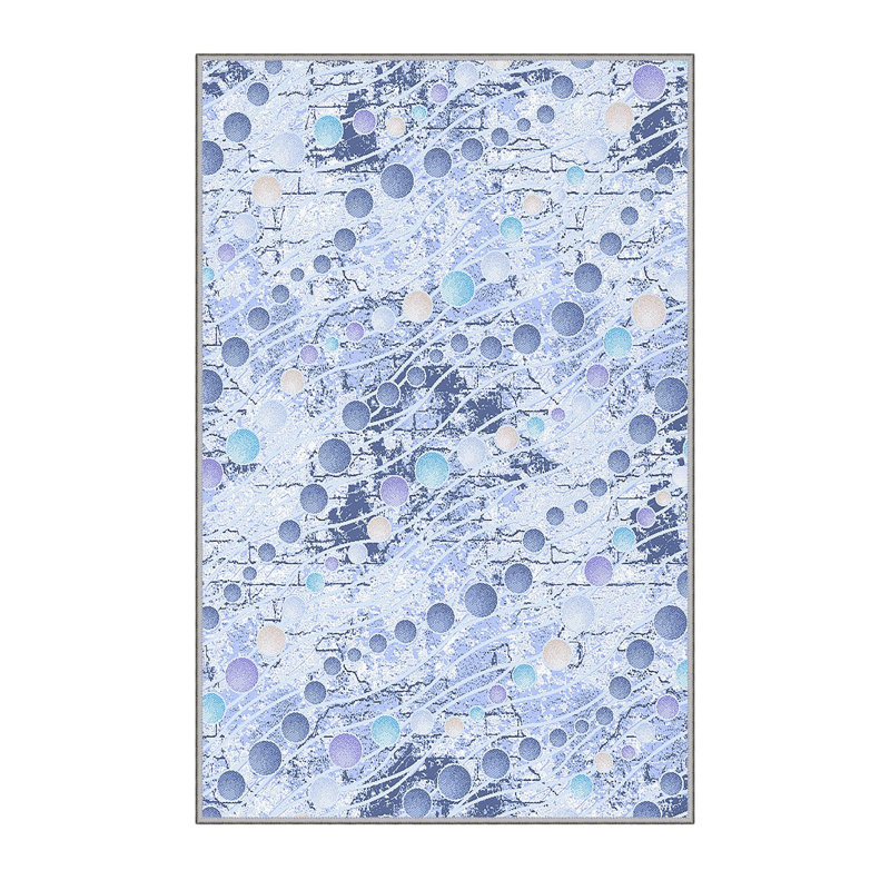 Stylish Hall Carpet 2.6 x 4.9 Feet, 100% Polyester with 8 mm Pile Height | Antibacterial, Non-Slip PVC Felt Dot Underside | Machine Washable, 3D Digital Printing | Perfect for Home Entryways & Living Spaces