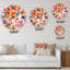 Horloge murale moderne Vibrant Wild Spring Leaves and Wildflowers VI-93602105