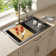 Quartz 33" X 22" Drop In Workstation Sink with Faucet Quartz Granite Sink with Pull Out Faucet
