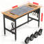Établi réglable 70 pouces avec rangement pour le garage, banc de travail robuste avec panneau perforé et prise de courant Capacité de charge de 2 000 lb pour la table de soudage en bois franc-487685747