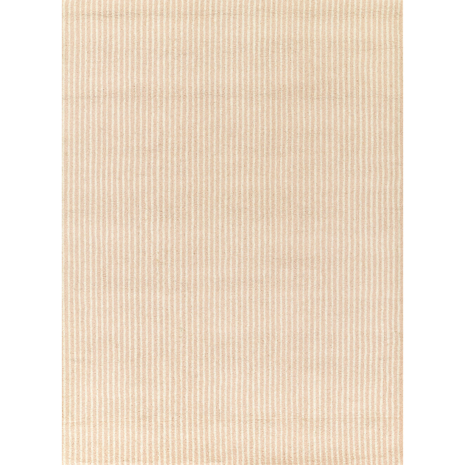Lola Pink Hand-Tufted Striped Wool Rug, Rectangle 5' x 7'6"