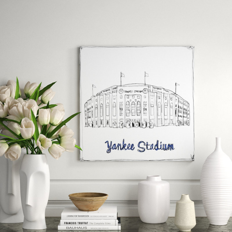 Yankee Stadium Print by Sofia Fox, Glass Coat, 24" H x 24" W x 1.5" D
