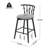 Demarco Mid-Century Modern Rubberwood Upholstered Barstools With Artistic Spindle Detailing-115698040