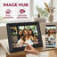 Cadre photo numérique WiFi de 10,1 pouces avec 32 Go de stockage et écran tactile IPS 1280 x 800
