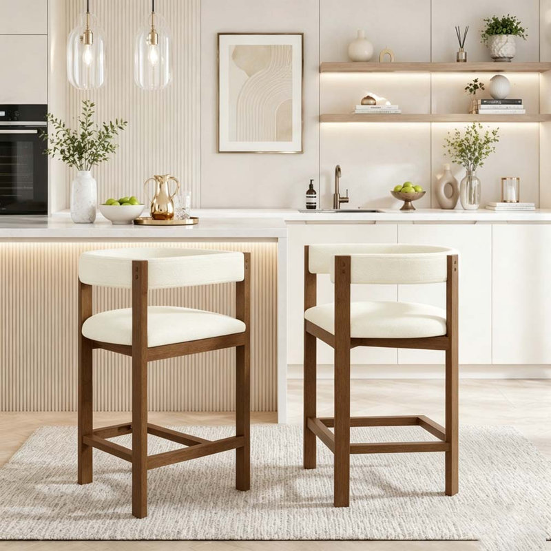TABOURET DE COMPTOIR, Beige