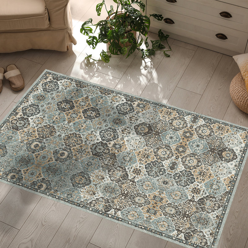 Davanti Vinyl Floor Mat - Kilim Collection, Rectangle 3' x 5'