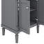 Meuble-lavabo de salle de bain 24 po avec lavabo supérieur, meuble de rangement moderne autoportant à 2 niveaux avec grandes tablettes de rangement-800924807