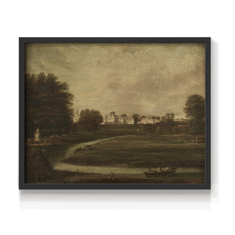 Paysages rétro-CCLXVI-impression encadrée - réaménageable, H 16 po x l 20 po, Noir
