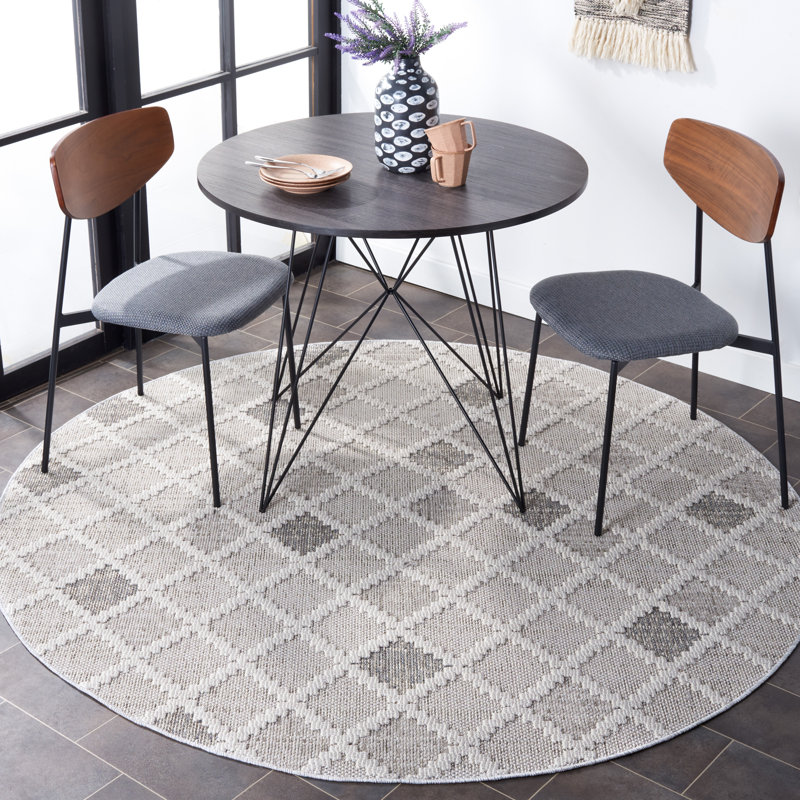 Marisely Performance Geometric Rug, Round 6'7"