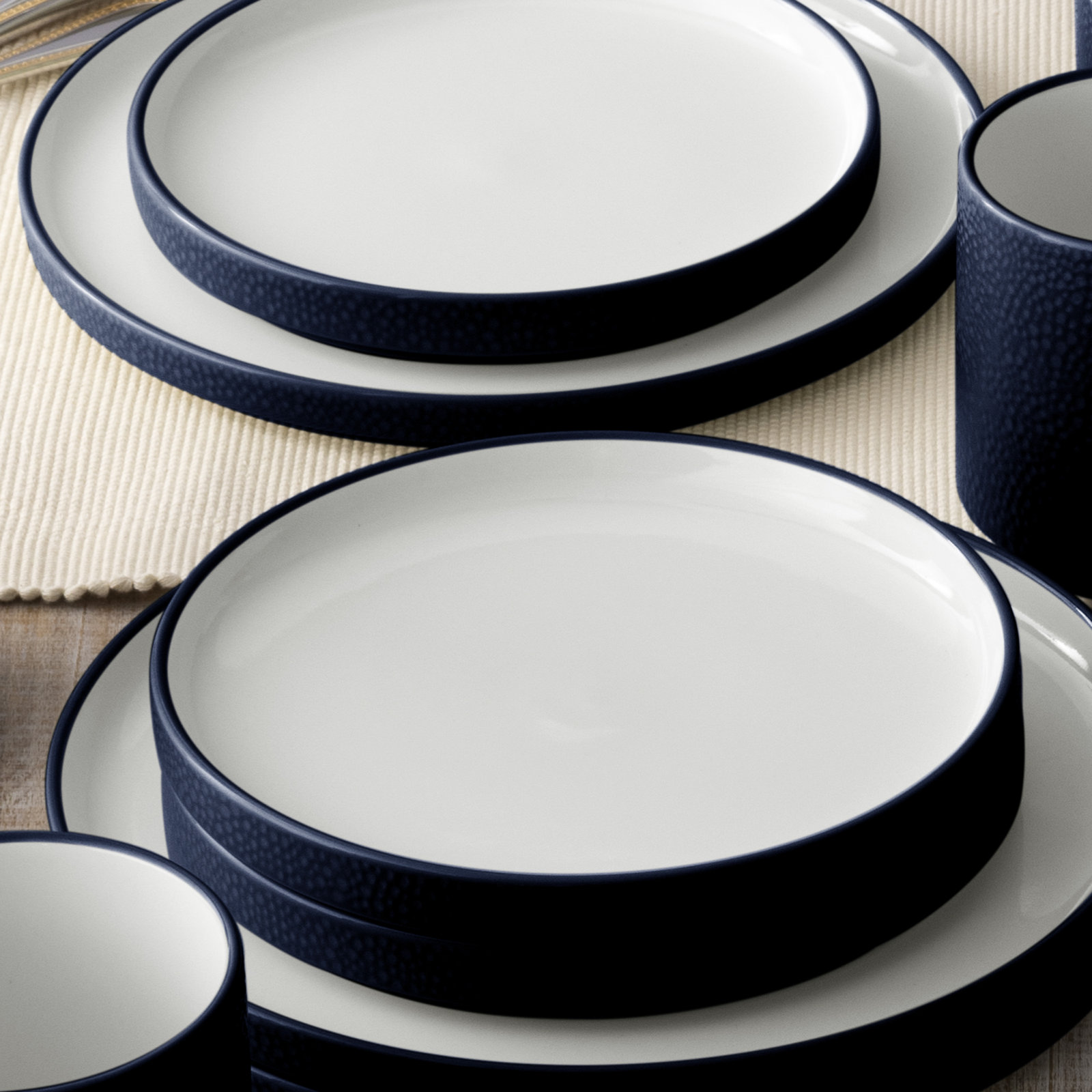 Colortex Stone 8" Porcelain Salad Plate, Navy