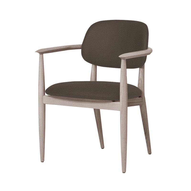 Chaise Slow de Space Copenhagen, Chêne naturel, Gris oméga