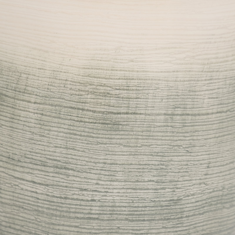 Glass Vase with Aluminum Connector and Stone Base in Glam Style Crafted from Glass Metal and Stone, 12" H x 8" W x 6.55" D