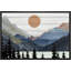 «Western Wood Effect Landscape Blue Mountain Pine Forest Nature Abstract Farmhouse Wall Decor Room», reproduction d'art sur toile-93388945-93388944