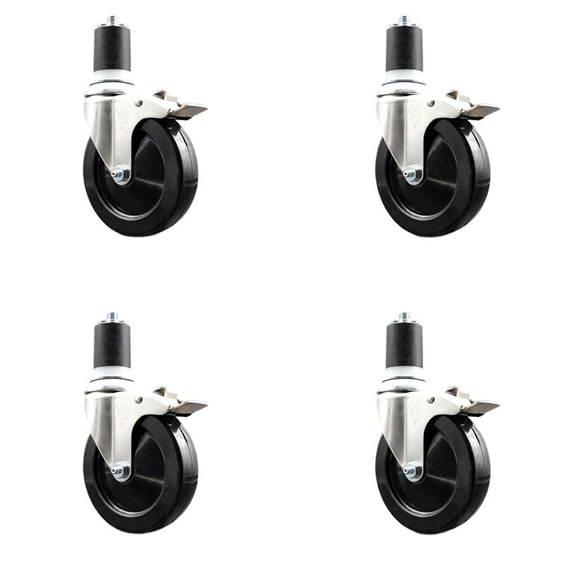 Swivel Stem Caster, 3.5" H x 3.5" W
