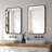 Modern Black Framed Bathroom Mirror, Wall-Mounted Vanity Mirror with Shatter-Resistant Glass, Multiple Sizes-836622450